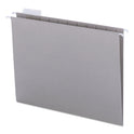 Smead Colored Hanging File Folders with 1/5 Cut Tabs, Letter Size, 1/5-Cut Tabs, Gray, 25/Box (64063)