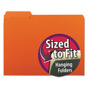 Smead Interior File Folders, 1/3-Cut Tabs: Assorted, Letter Size, 0.75" Expansion, Orange, 100/Box (10259)
