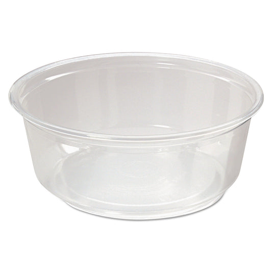 Fabri-Kal Microwavable Deli Containers, 8 oz, 4.6 Diameter x 1.8 h, Clear, Plastic, 500/Carton (PK8SC)