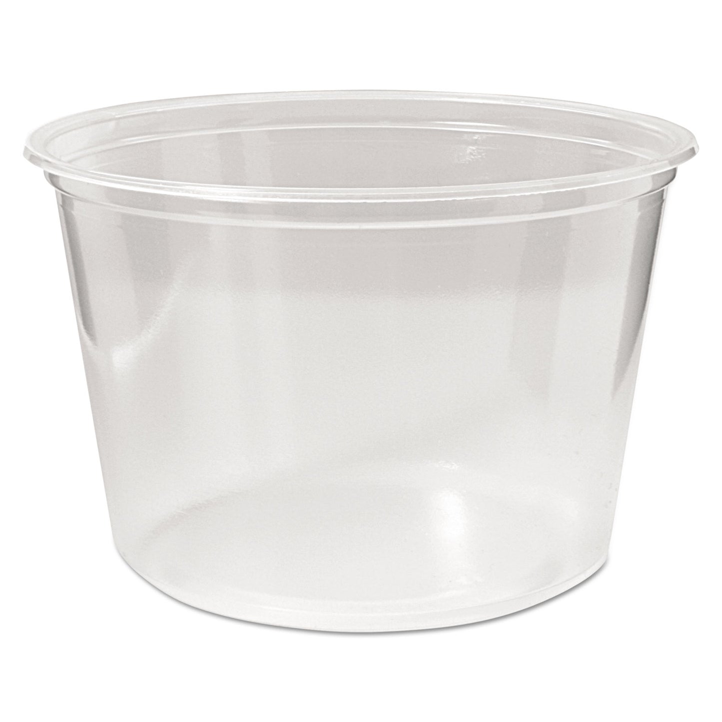 Fabri-Kal Microwavable Deli Containers, 16 oz, 4.6  Diameter x 3 h, Clear, Plastic, 500/Carton (PK16SC)