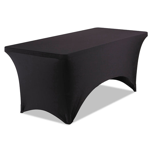 Iceberg iGear Fabric Table Cover, Polyester/Spandex, 30" x 72", Black (16521)