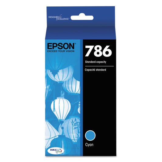 Epson T786220-S (786) DURABrite Ultra Ink, Cyan