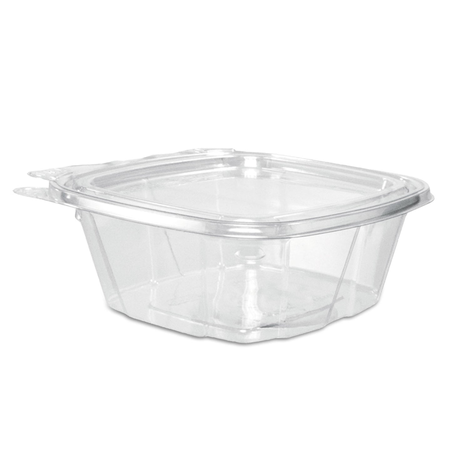 Dart ClearPac SafeSeal Tamper-Resistant/Evident Containers, Flat Lid, 12 oz, 4.9 x 2 x 5.5, Clear, Plastic, 100/Bag, 2 Bags/Carton (CH12DEF)