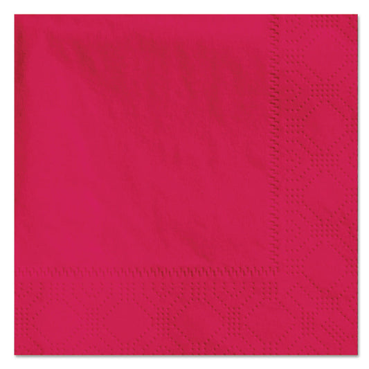 Hoffmaster Beverage Napkins, 2-Ply, 9 1/2 x 9 1/2, Red, 1000/Carton (180311)