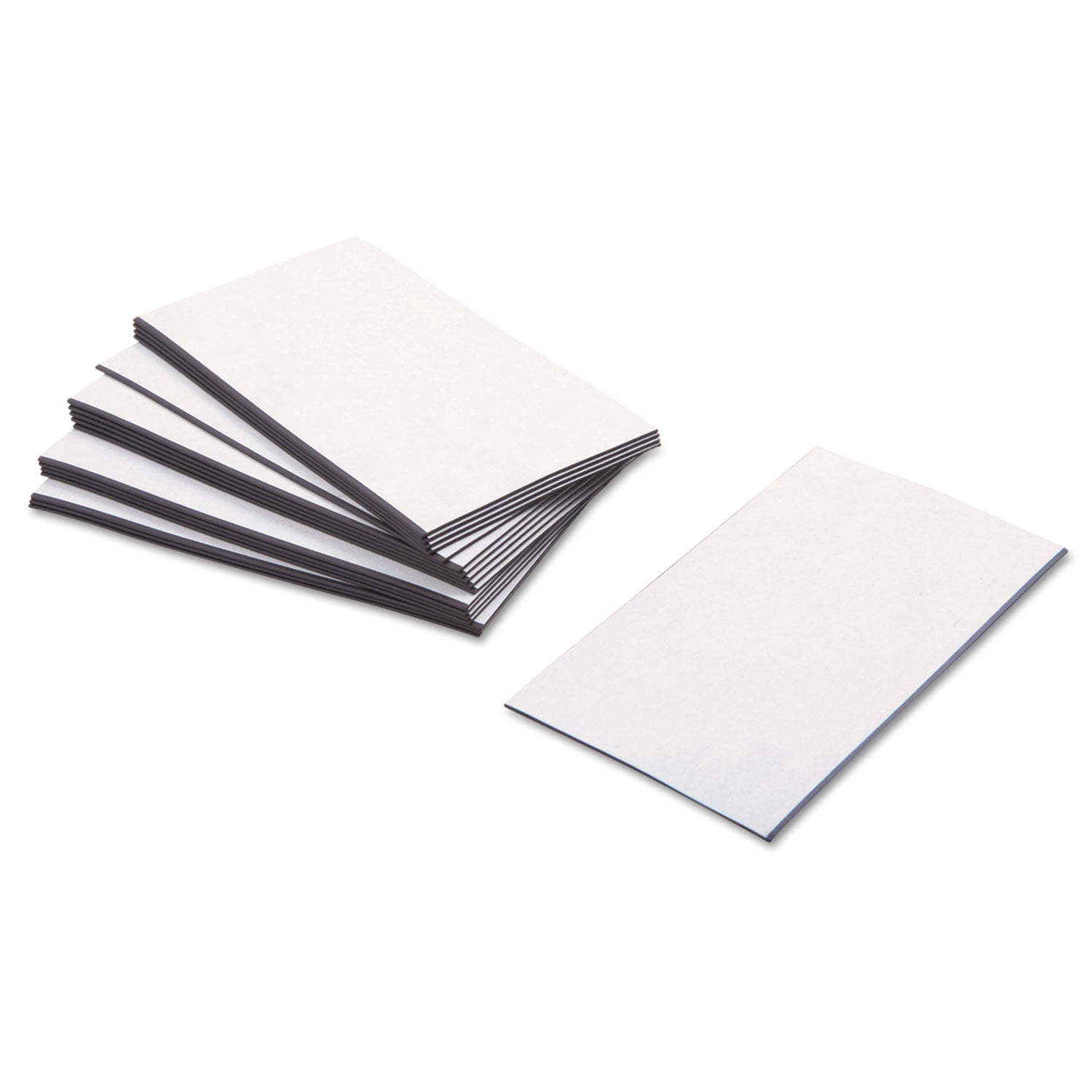 Zeus Business Card Magnets, 2 x 3.5, White, Adhesive Coated, 25/Pack (66200)