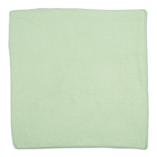 Rubbermaid Commercial Microfiber Cleaning Cloths, 16 x 16, Green, 24/Pack (1820582)