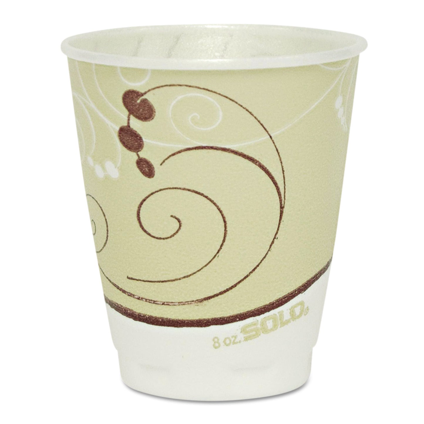 Dart Trophy Plus Dual Temperature Insulated Cups in Symphony Design, 8 oz, Beige, 1,000/Carton (X8J8002)