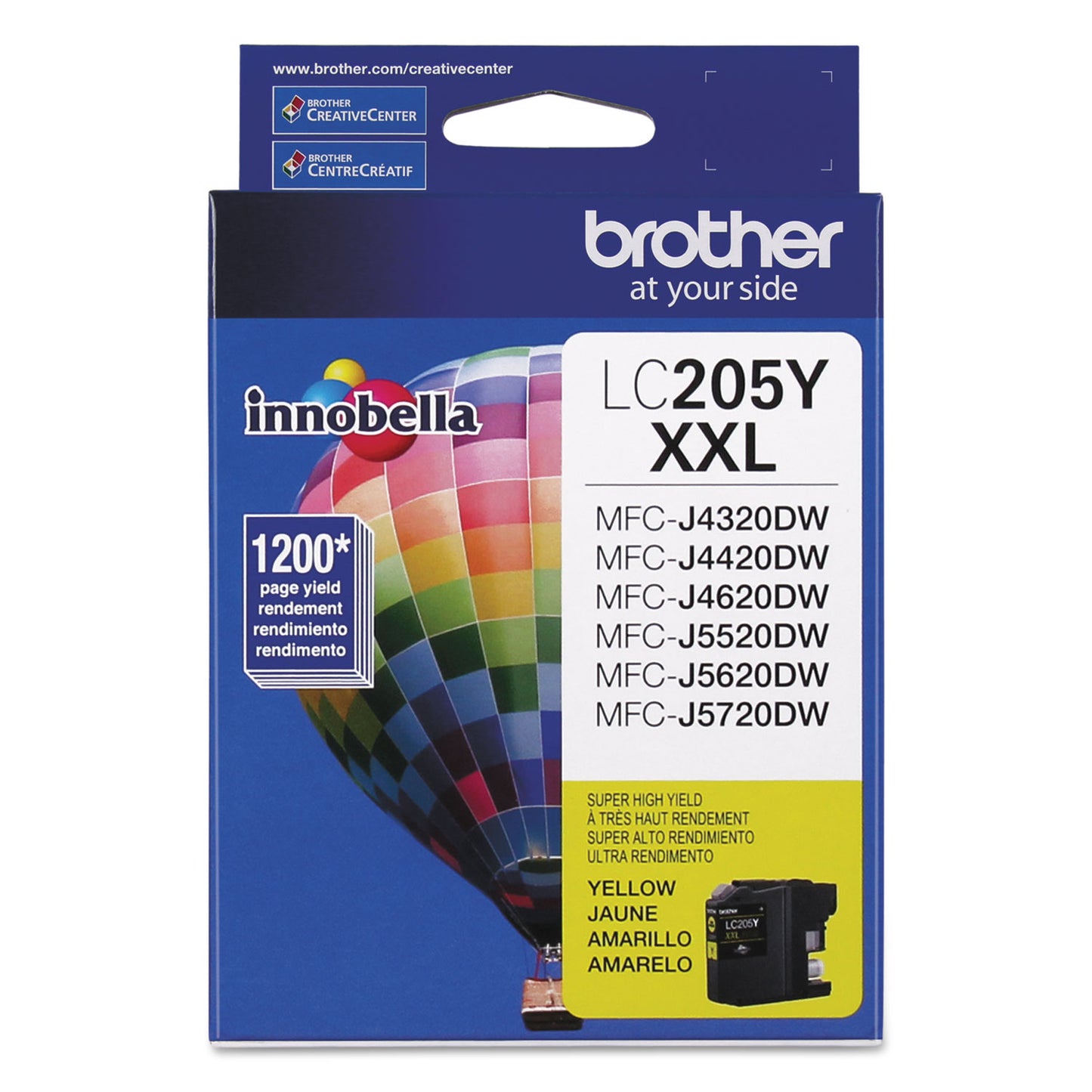 Brother LC205Y Innobella Super High-Yield Ink, 1,200 Page-Yield, Yellow