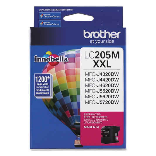 Brother LC205M Innobella Super High-Yield Ink, 1,200 Page-Yield, Magenta