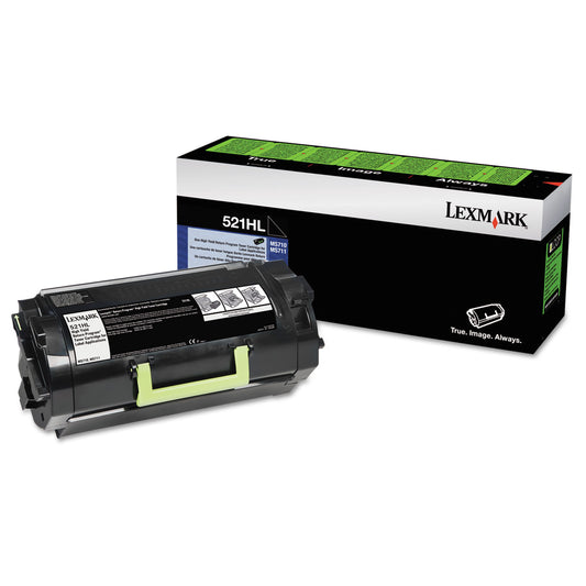 Lexmark 52D1H0L Return Program High-Yield Toner, 25,000 Page-Yield, Black