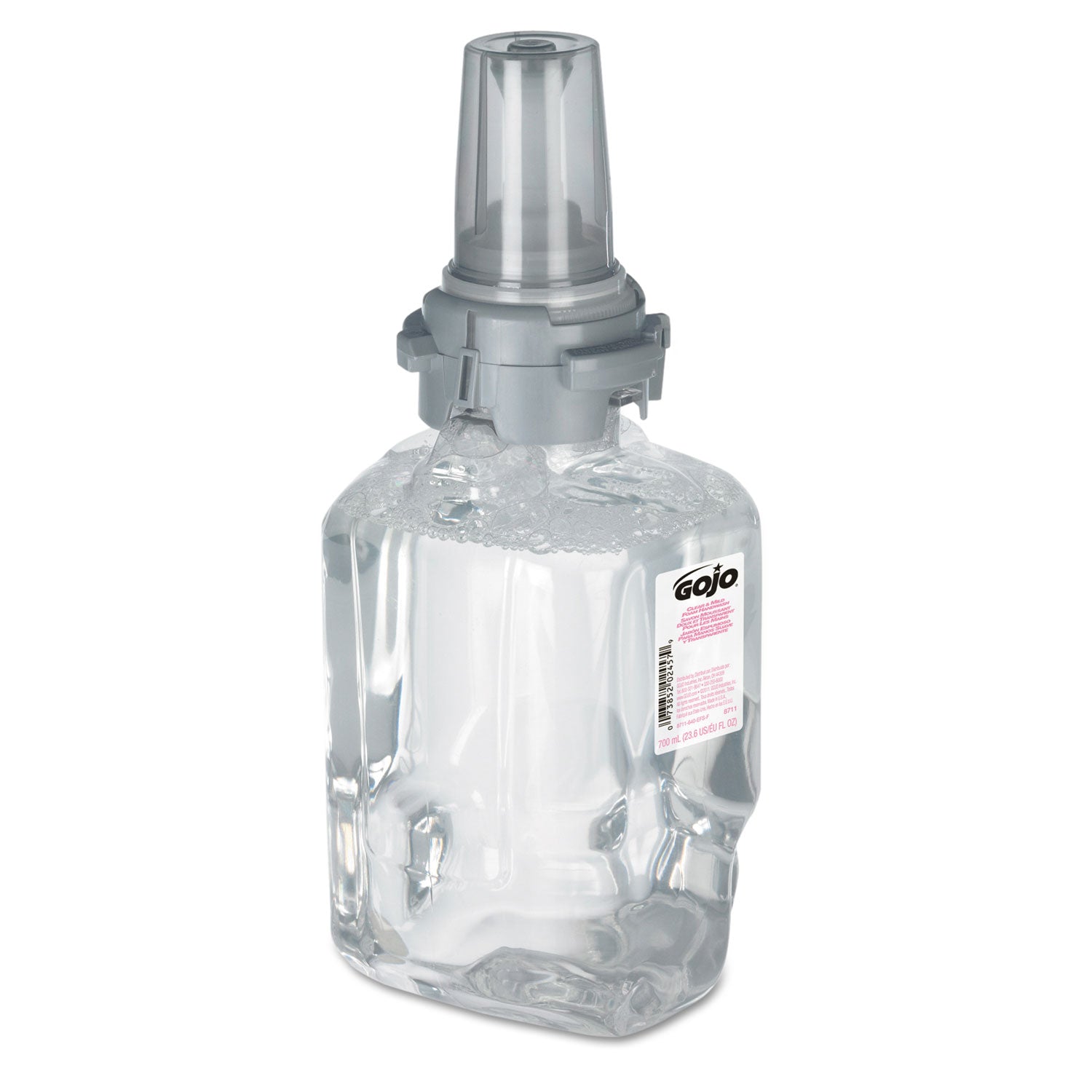 GOJO Clear and Mild Foam Handwash Refill, For ADX-7 Dispenser, Fragrance-Free, 700 mL, 4/Carton (871104)