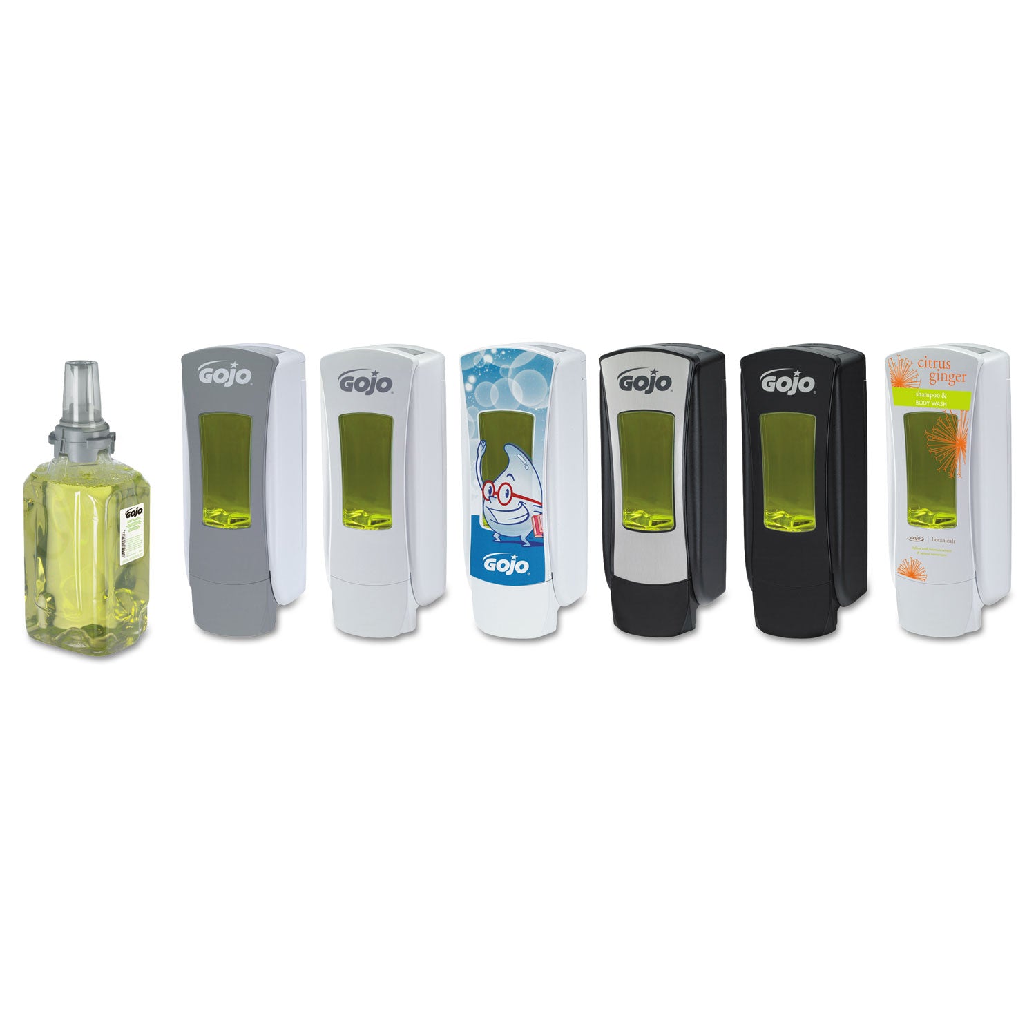 GOJO ADX-12 Refills, Citrus Floral/Ginger Scent, 1,250 mL, 3/Carton (881303)