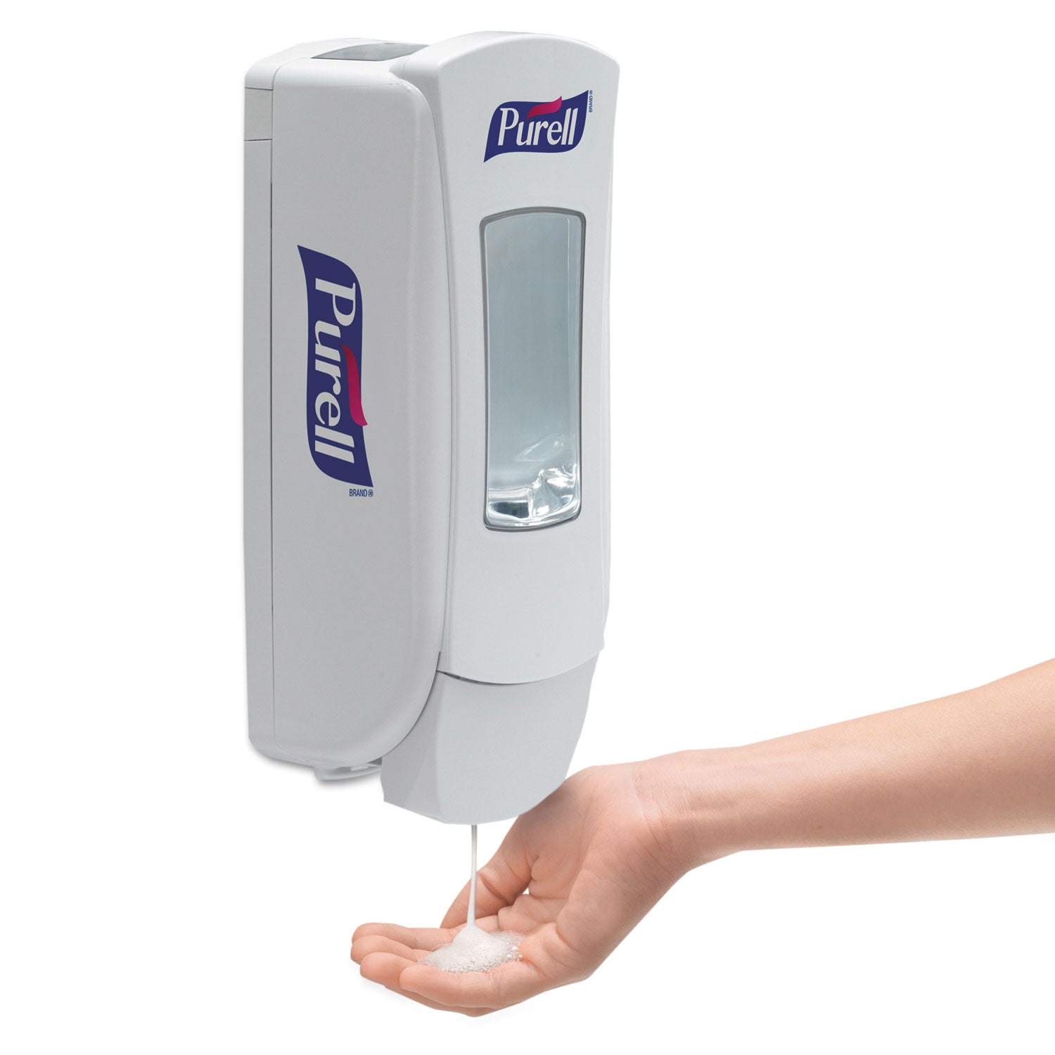 PURELL ADX-12 Dispenser, 1,200 mL, 4.5 x 4 x 11.25, White (882006)