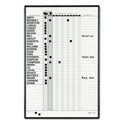 Quartet Employee In/Out Board System, Up to 36 Employees, 24 x 36, Porcelain White/Gray Surface, Black Aluminum Frame (783G)