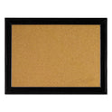 Quartet Cork Bulletin Board with Black Frame, 17 x 11, Tan Surface (79279)