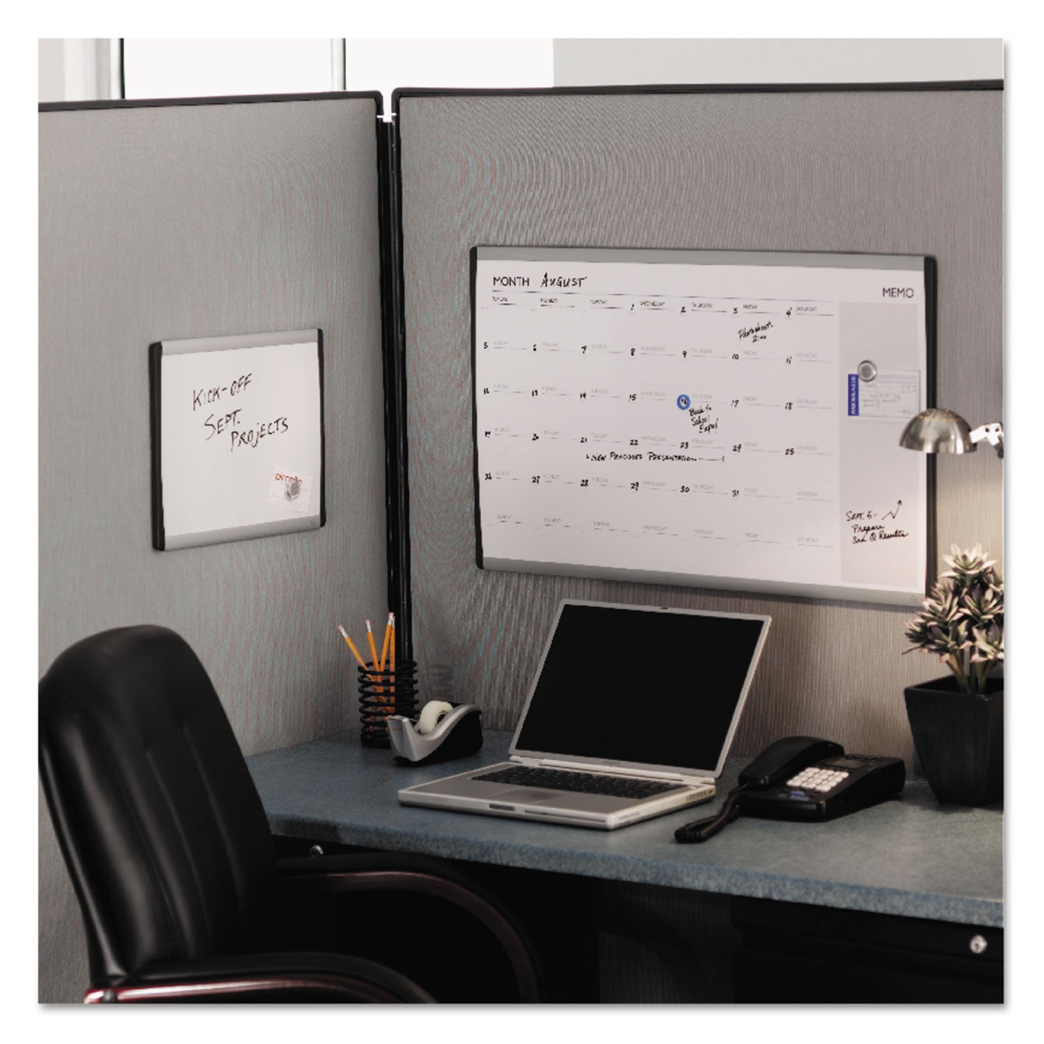 Quartet ARC Frame Cubicle Magnetic Dry Erase Board, 14 x 11, White Surface, Silver Aluminum Frame (ARC1411)