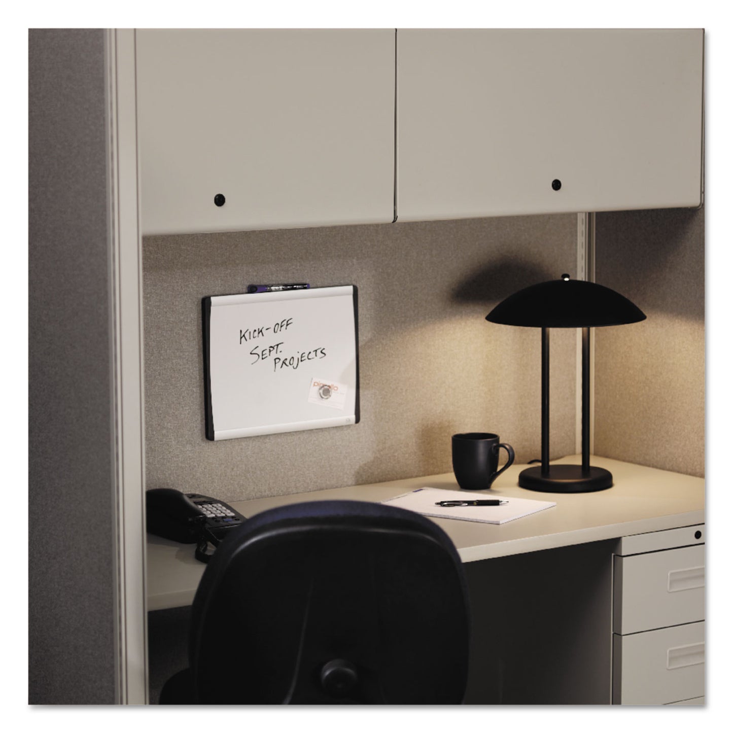 Quartet ARC Frame Cubicle Magnetic Dry Erase Board, 14 x 11, White Surface, Silver Aluminum Frame (ARC1411)