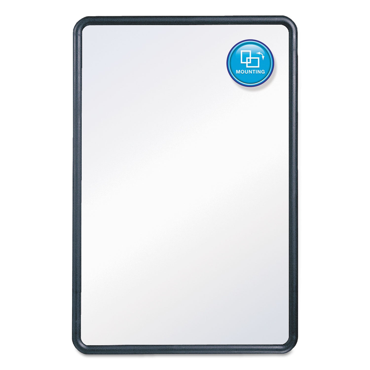 Quartet Contour Dry Erase Board, 48 x 36, Melamine White Surface, Black Plastic Frame (7554)