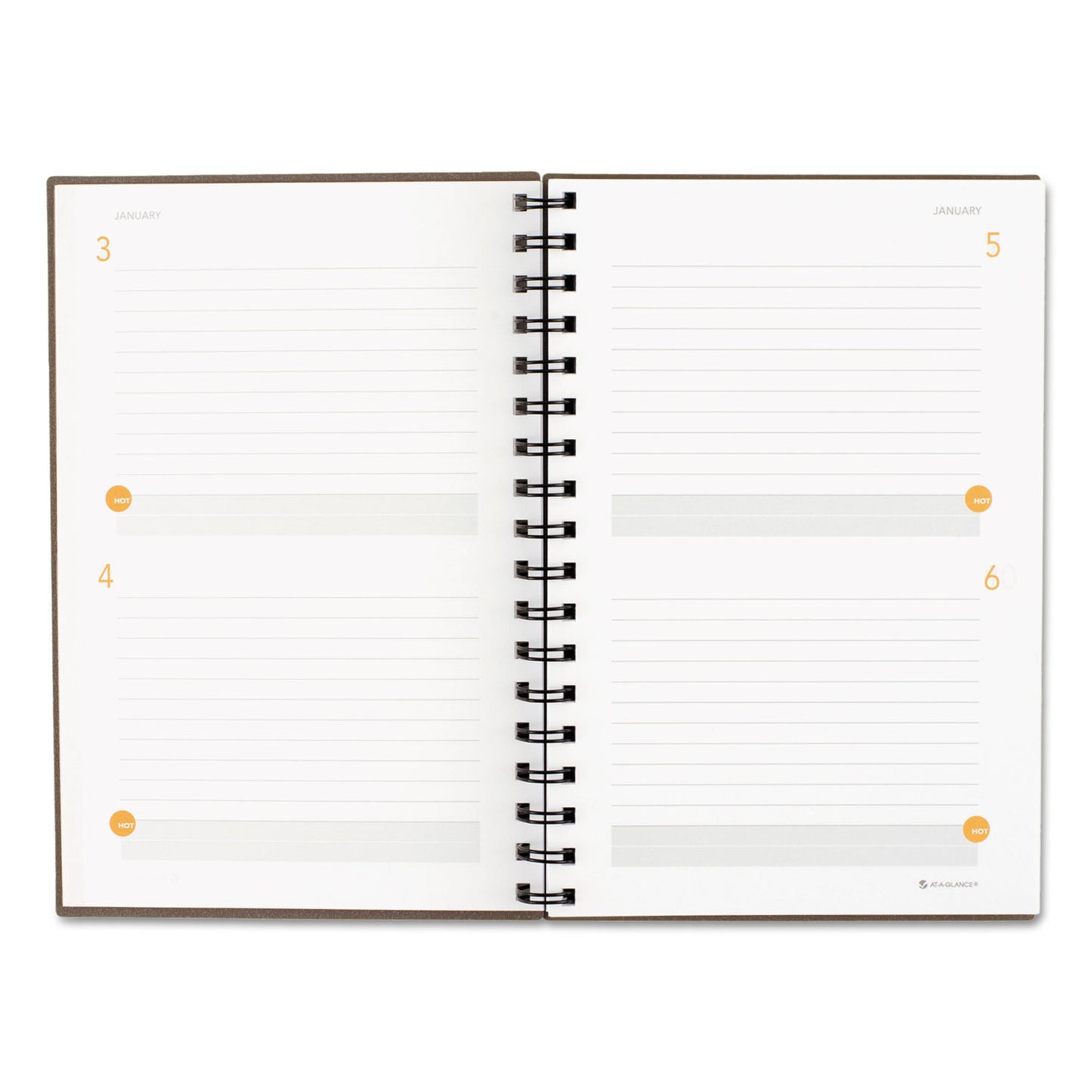 AT-A-GLANCE Plan. Write. Remember. Planning Notebook Two Days Per Page , 9 x 6, Gray Cover, Undated (80620330)