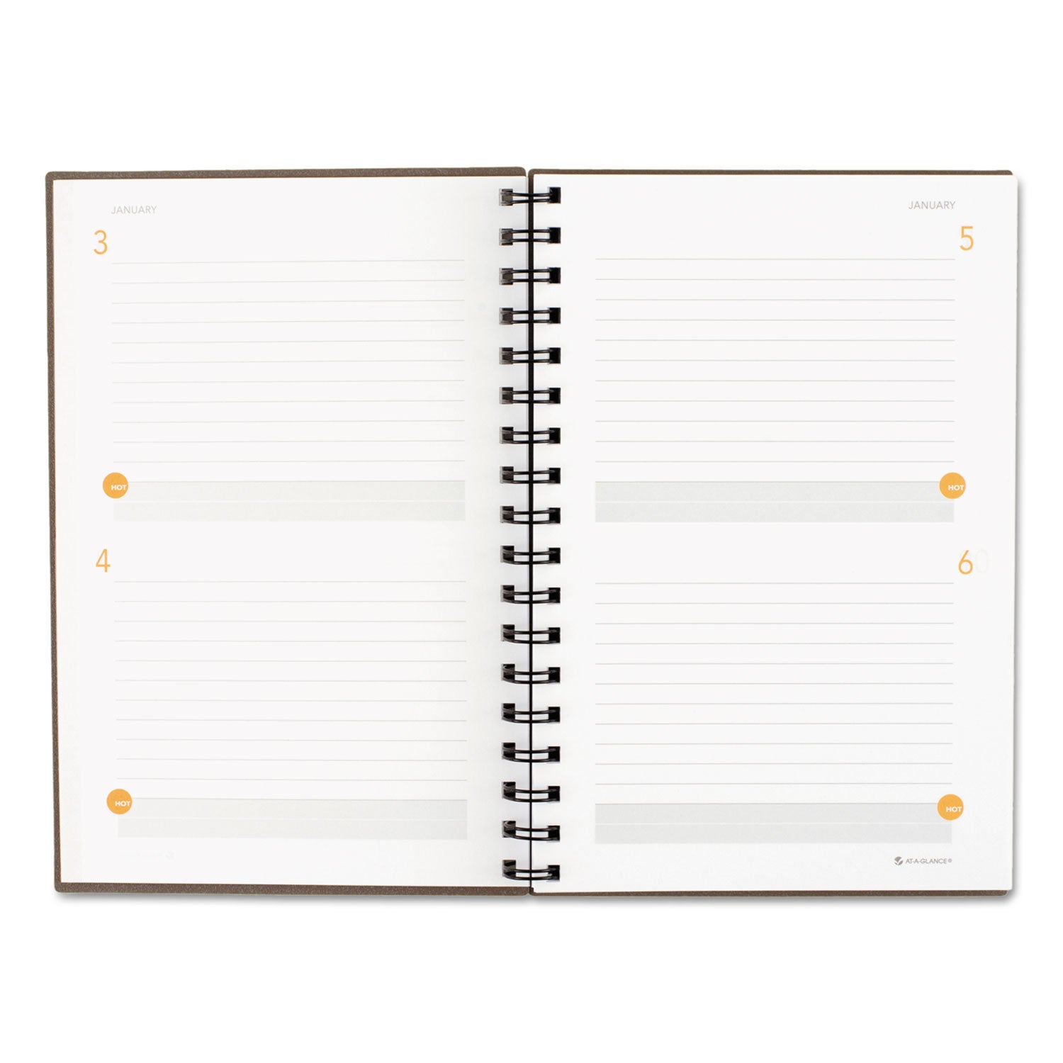 AT-A-GLANCE Plan. Write. Remember. Planning Notebook Two Days Per Page , 9 x 6, Gray Cover, Undated (80620330)