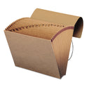 Smead Indexed Expanding Kraft Files, 21 Sections, Elastic Cord Closure, 1/21-Cut Tabs, Letter Size, Kraft (70121)