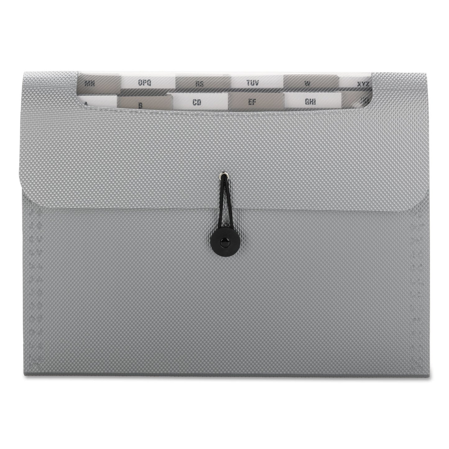 Smead Step Index Organizer, 12 Sections, Cord/Hook Closure, 1/6-Cut Tabs, Letter Size, Silver (70903)