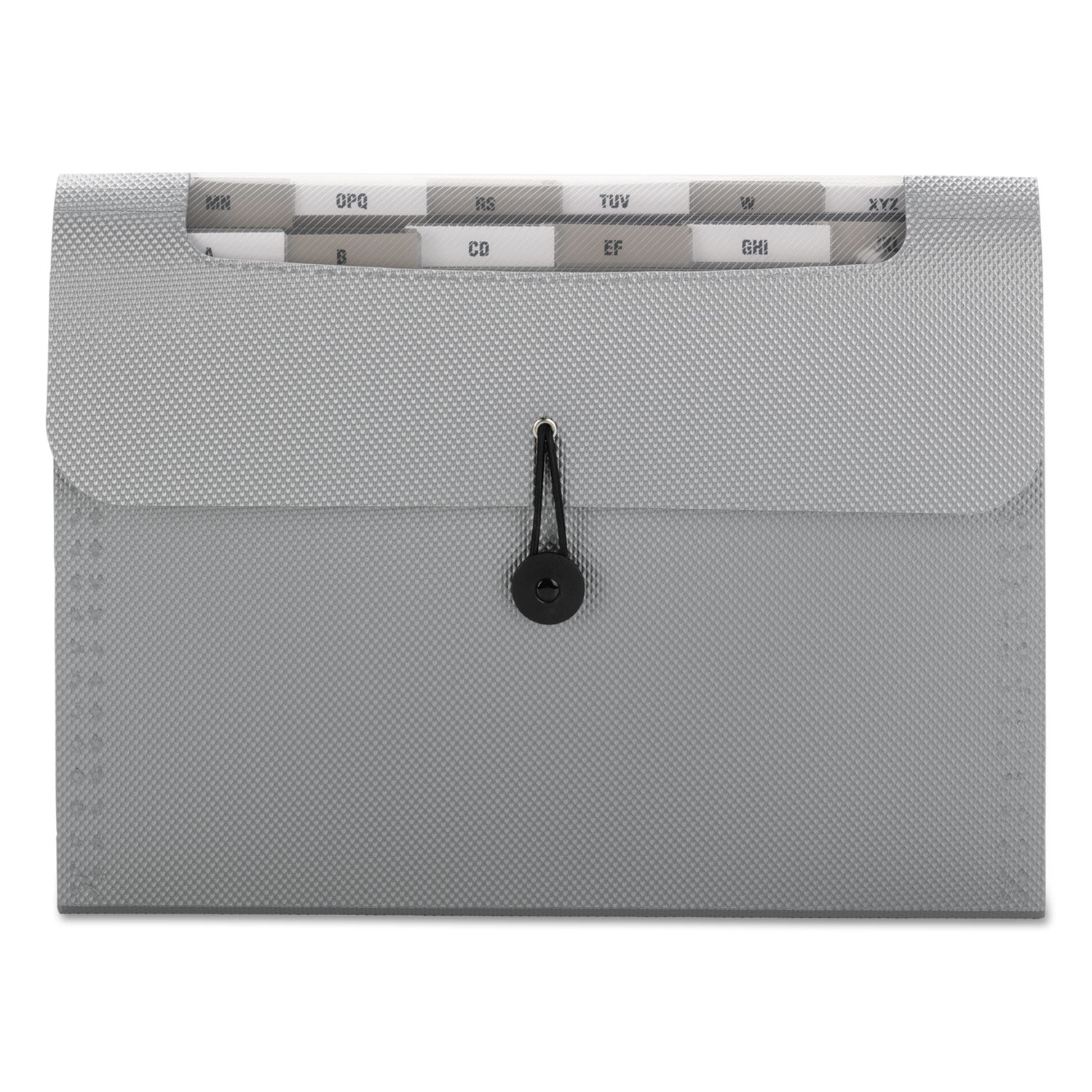 Smead Step Index Organizer, 12 Sections, Cord/Hook Closure, 1/6-Cut Tabs, Letter Size, Silver (70903)
