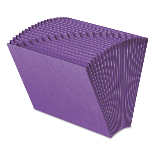 Smead Heavy-Duty Indexed Expanding Open Top Color Files, 21 Sections, 1/21-Cut Tabs, Letter Size, Purple (70721)