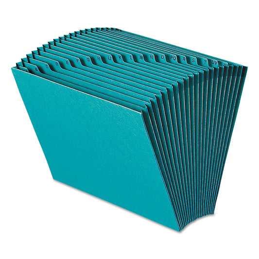 Smead Heavy-Duty Indexed Expanding Open Top Color Files, 21 Sections, 1/21-Cut Tabs, Letter Size, Teal (70717)