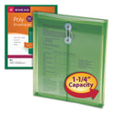 Smead Poly String and Button Interoffice Envelopes, Open-End (Vertical), 9.75 x 11.63, Transparent Green, 5/Pack (89543)