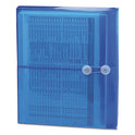 Smead Poly String and Button Interoffice Envelopes, Open-Side (Horizontal), 9.75 x 11.63, Transparent Blue, 5/Pack (89522)