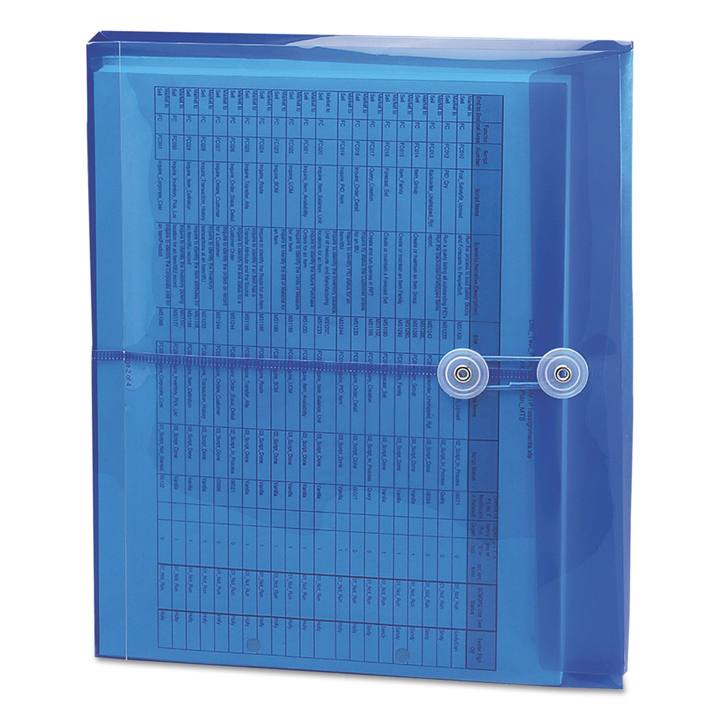 Smead Poly String and Button Interoffice Envelopes, Open-Side (Horizontal), 9.75 x 11.63, Transparent Blue, 5/Pack (89522)