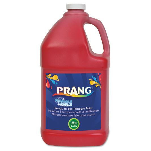 Prang Washable Paint, Red, 1 gal Bottle (10601)