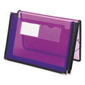 Smead Poly Wallets, 2.25" Expansion, 1 Section, Elastic Cord Closure, Letter Size, Translucent Purple (71952)