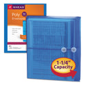 Smead Poly String and Button Interoffice Envelopes, Open-Side (Horizontal), 9.75 x 11.63, Transparent Blue, 5/Pack (89522)