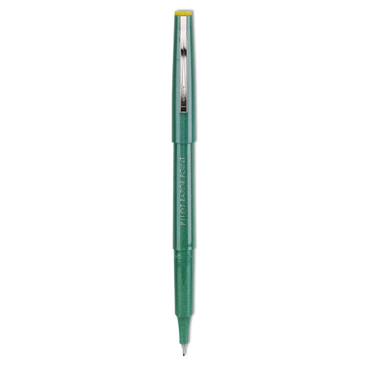 Pilot Razor Point Fine Line Porous Point Pen, Stick, Extra-Fine 0.3 mm, Green Ink, Green Barrel, Dozen (11010)