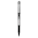 Pilot VBall Grip Liquid Ink Roller Ball Pen, Stick, Fine 0.7 mm, Black Ink, Black/Silver Barrel, Dozen (35570)