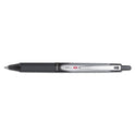 Pilot VBall RT Liquid Ink Roller Ball Pen, Retractable, Fine 0.7 mm, Black Ink, Black/White Barrel (26206)