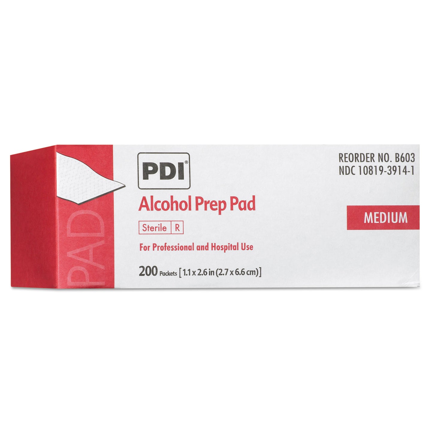 Sani PDI Alcohol Prep Pads, 200/Box (B60307)