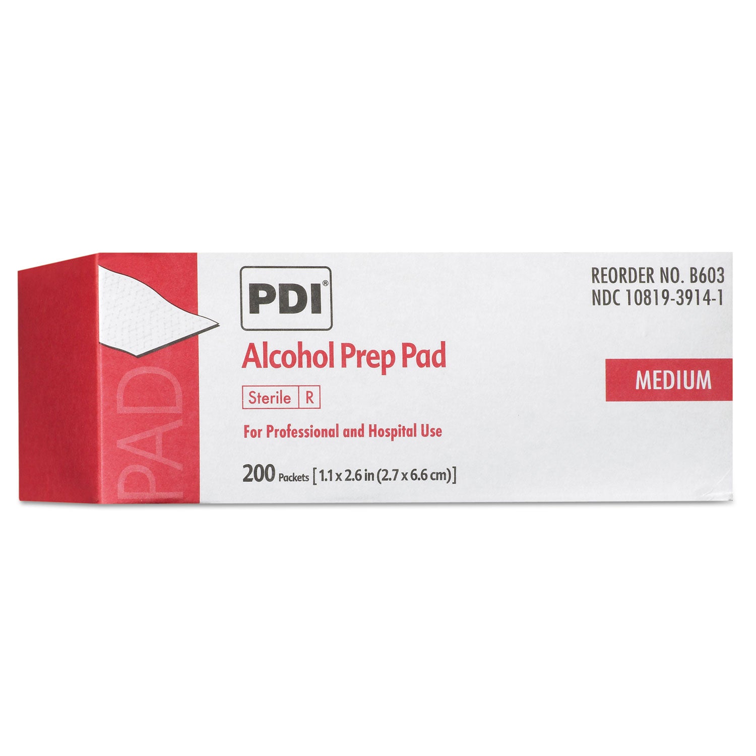 Sani PDI Alcohol Prep Pads, 200/Box (B60307)