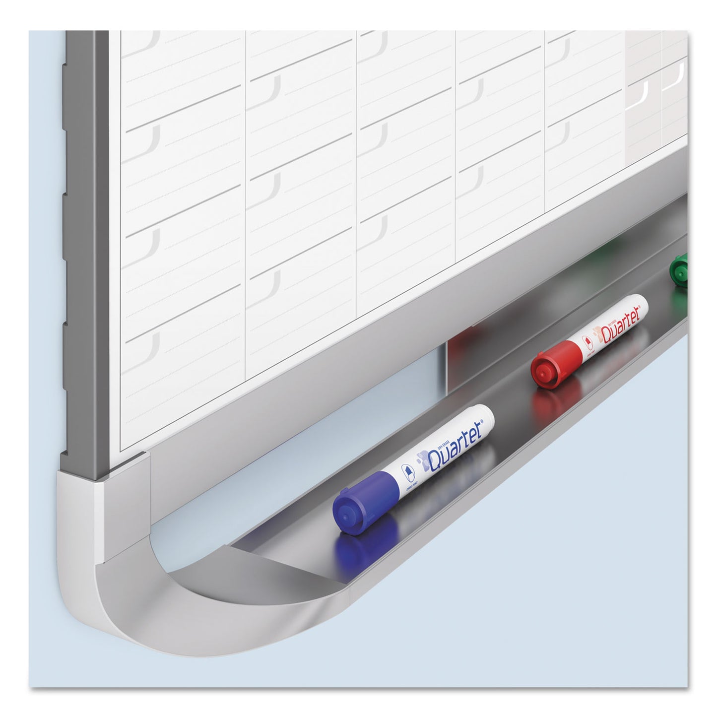 Quartet Prestige 2 Magnetic Total Erase Four-Month Calendar, 36 x 24, White Surface, Graphite Fiberboard/Plastic Frame (4MCP23P2)