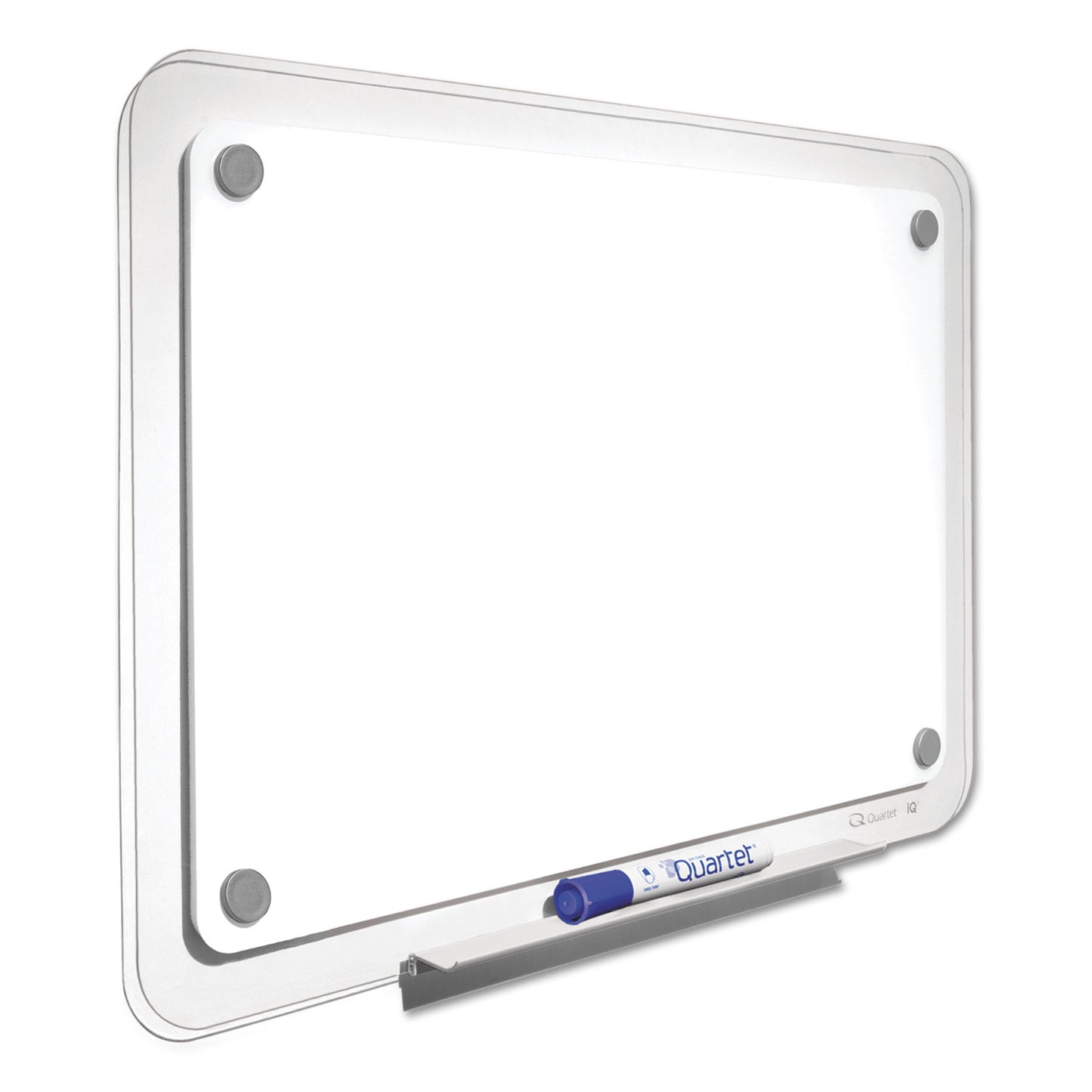 Quartet iQ Total Erase Translucent-Edge Board, 36 x 23, White Surface, Clear Plastic Frame (TM3623)