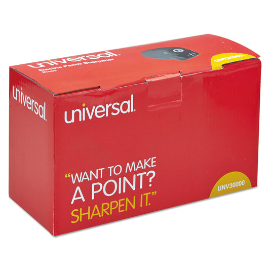 Universal Electric Pencil Sharpener, AC-Powered, 3.13 x 5.75 x 4, Black (30010)