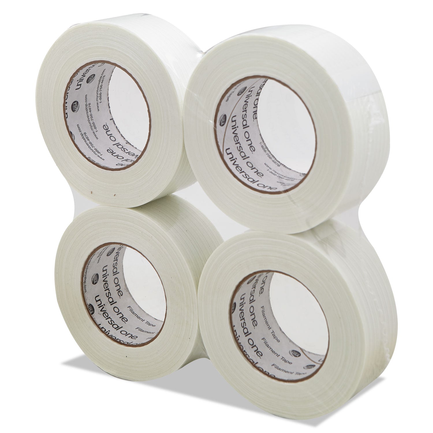 Universal 350# Premium Filament Tape, 3" Core, 48 mm x 54.8 m, Clear (31648)