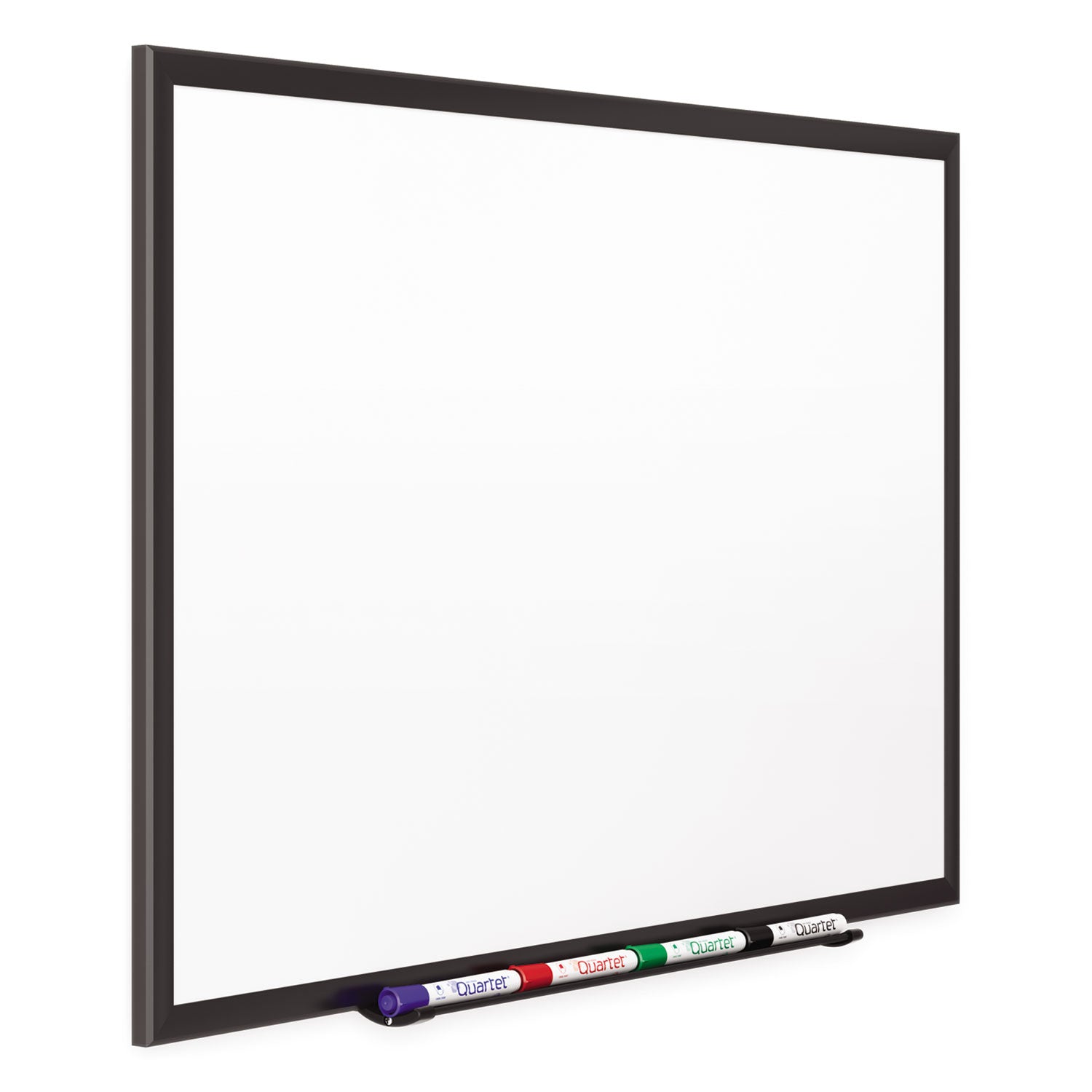 Quartet Classic Series Porcelain Magnetic Dry Erase Board, 36 x 24, White Surface, Black Aluminum Frame (2543B)