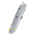 Stanley Quick-Change Utility Knife with Twine Cutter and (3) Retractable Blades, 6" Metal Handle, Gray (10499)