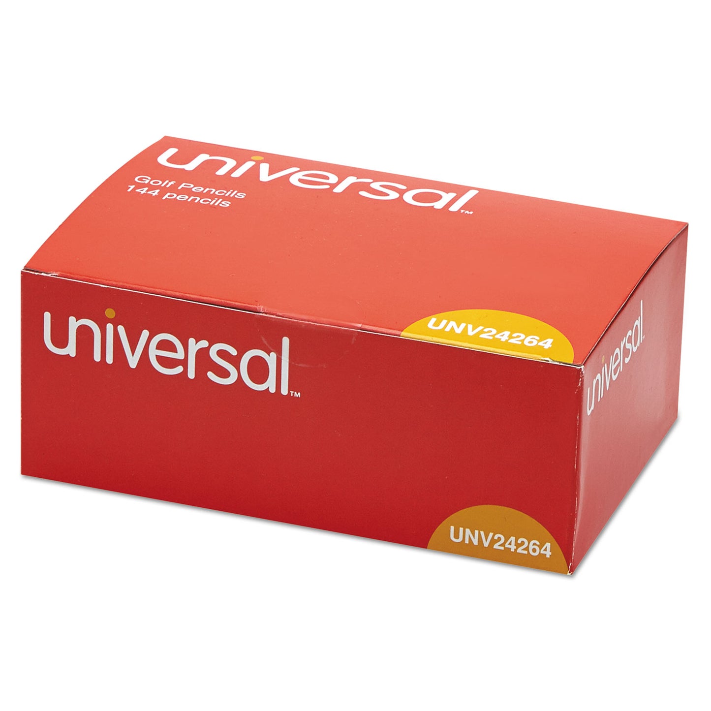 Universal Golf and Pew Pencil, HB (#2), Black Lead, Yellow Barrel, 144/Box (24264)