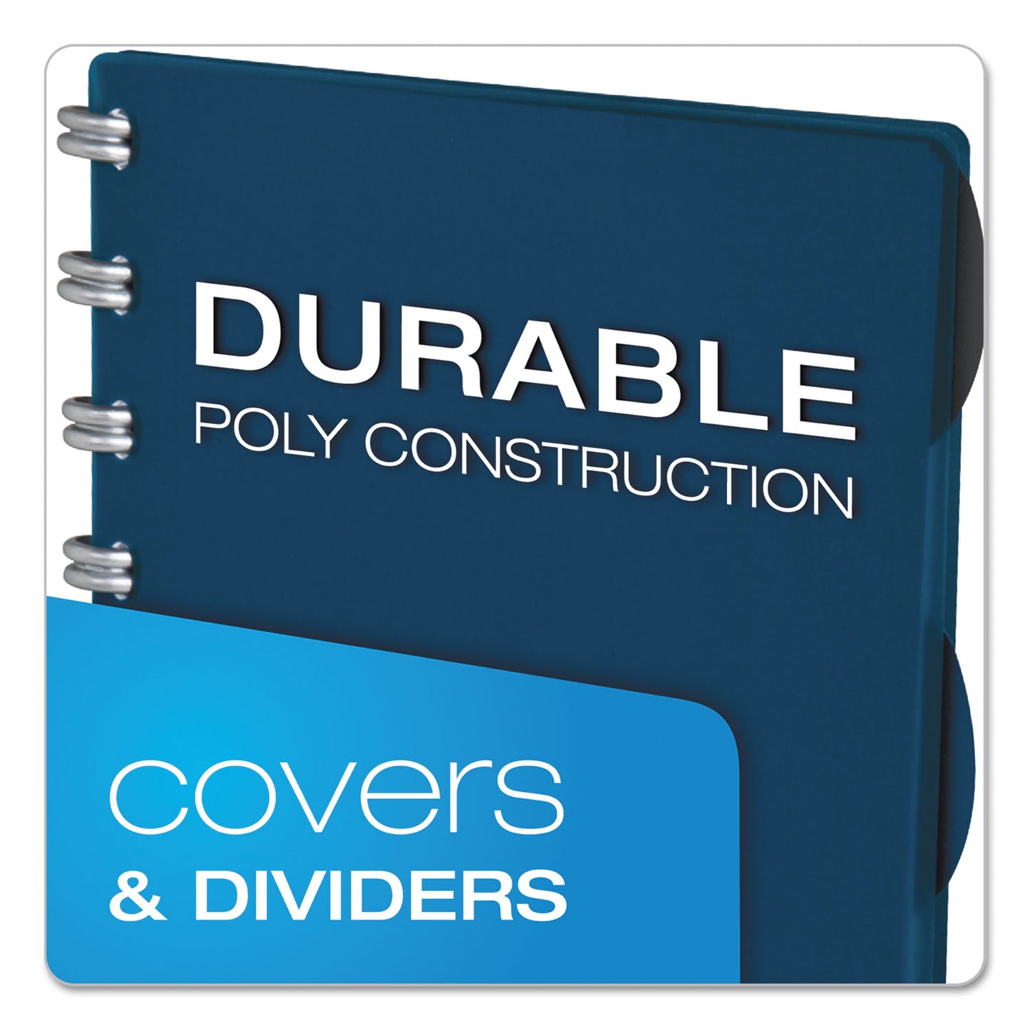 Ampad Versa Crossover Notebook, 3-Subject, Wide/Legal Rule, Navy Cover, (60) 11 x 8.5 Sheets (25634)