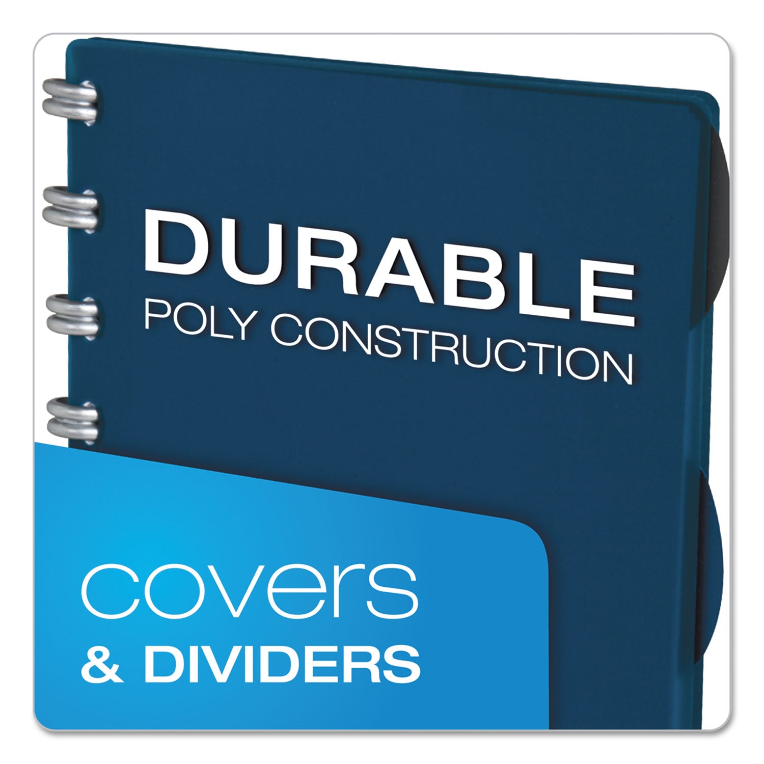 Ampad Versa Crossover Notebook, 3-Subject, Wide/Legal Rule, Navy Cover, (60) 11 x 8.5 Sheets (25634)