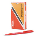 Pentel Arts Sign Pen Fine Point Color Marker, Extra-Fine Bullet Tip, Red, Dozen (S520B)